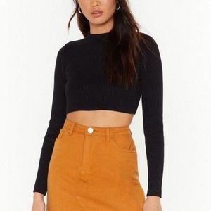 Black Cropped Sweater